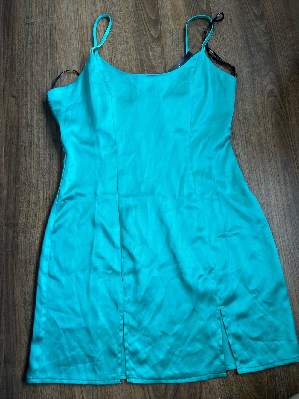 Turquoise Spaghetti Strap Slip Dress - Women Forever 21 size M